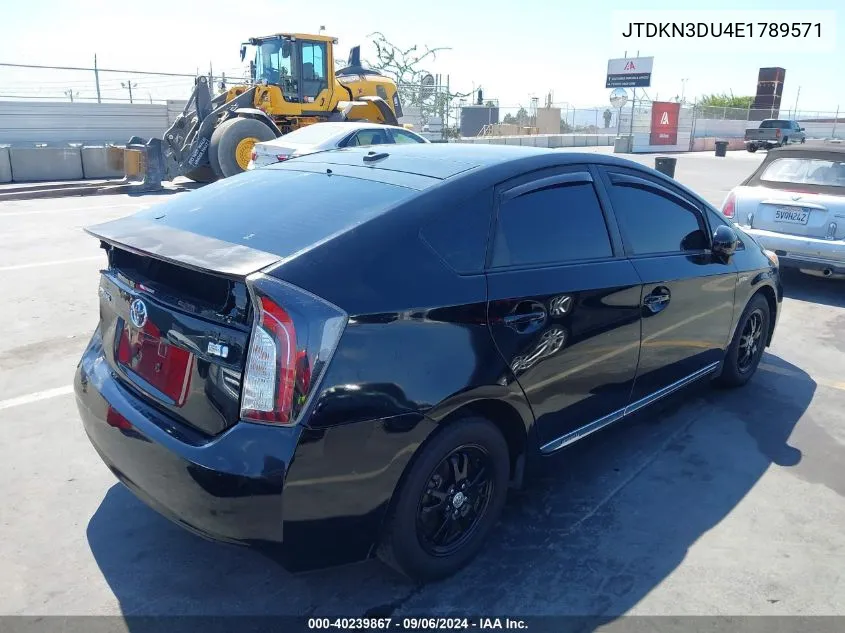 JTDKN3DU4E1789571 2014 Toyota Prius Four