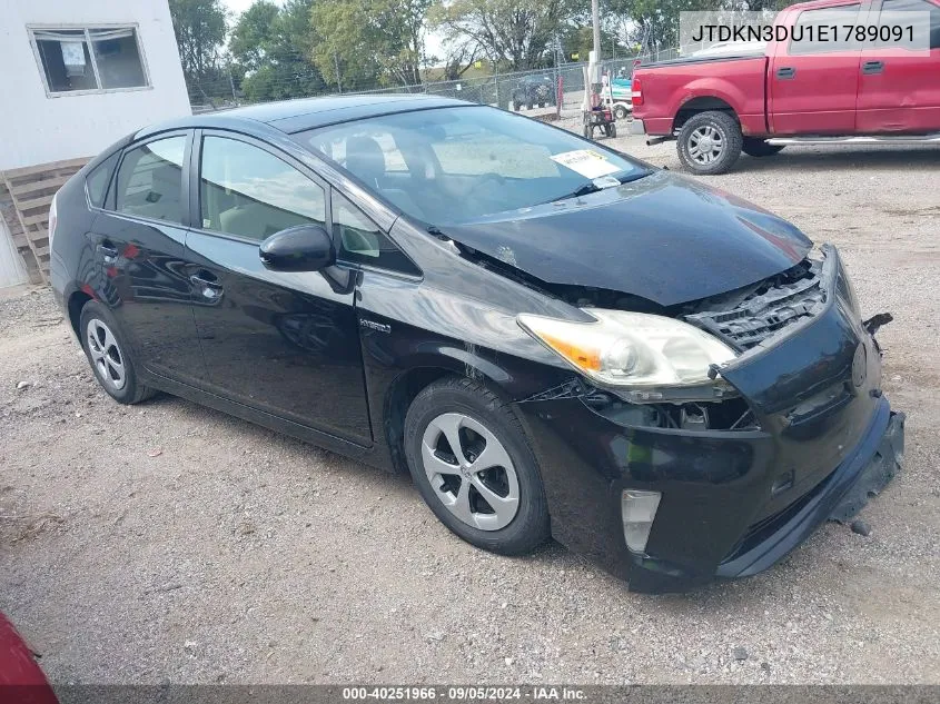 2014 Toyota Prius Three VIN: JTDKN3DU1E1789091 Lot: 40251966