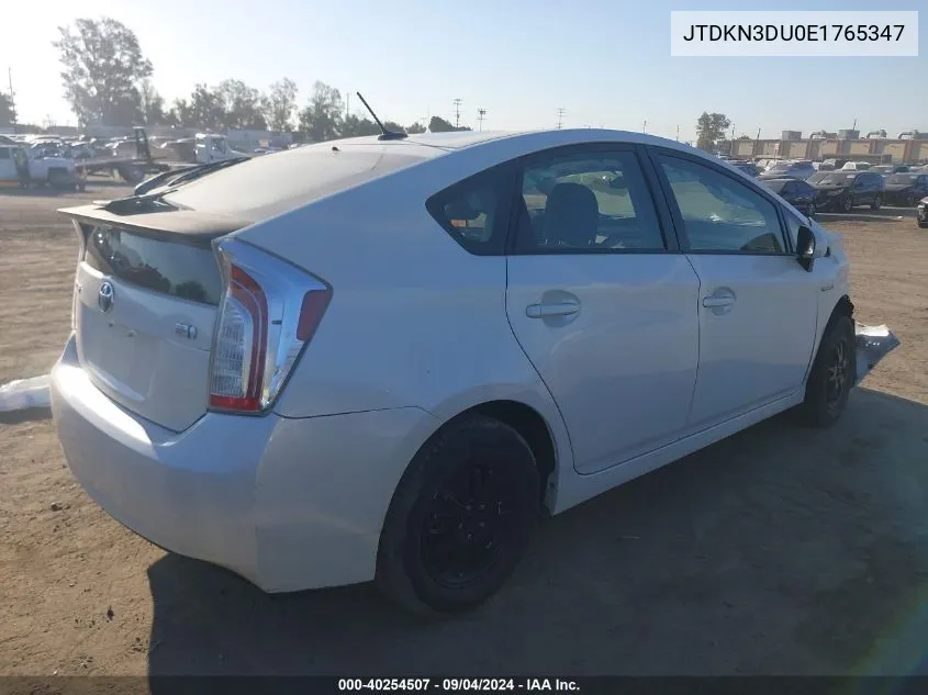 2014 Toyota Prius Three VIN: JTDKN3DU0E1765347 Lot: 40254507