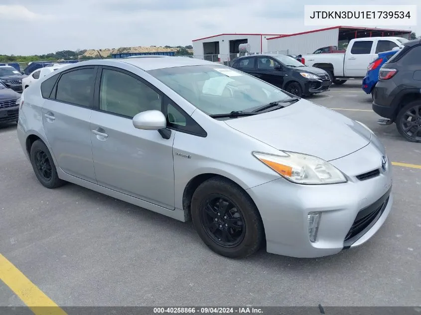 2014 Toyota Prius Two VIN: JTDKN3DU1E1739534 Lot: 40258866