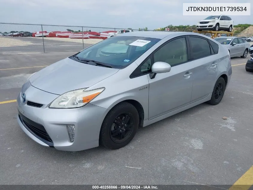 2014 Toyota Prius Two VIN: JTDKN3DU1E1739534 Lot: 40258866