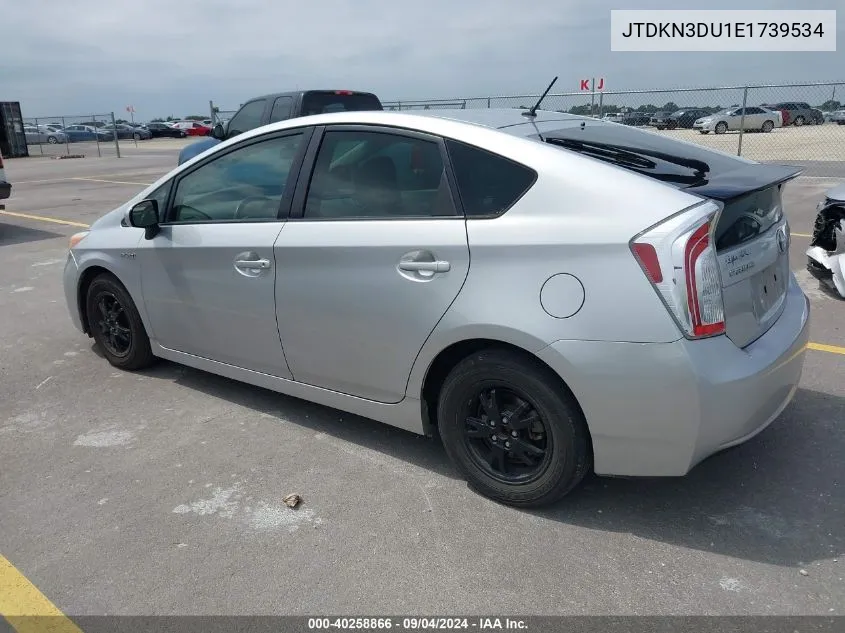 2014 Toyota Prius Two VIN: JTDKN3DU1E1739534 Lot: 40258866