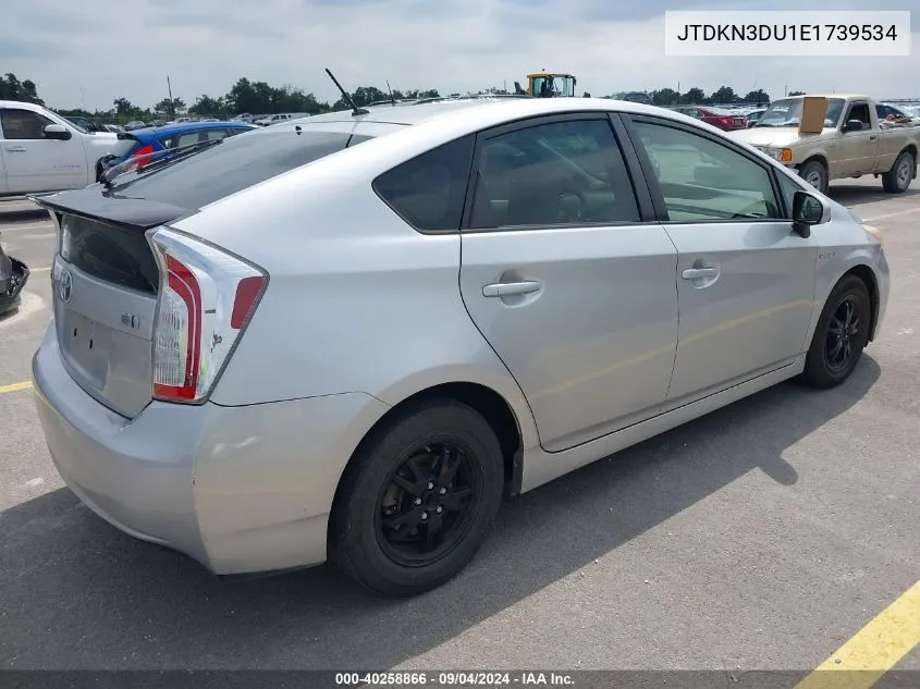 2014 Toyota Prius Two VIN: JTDKN3DU1E1739534 Lot: 40258866