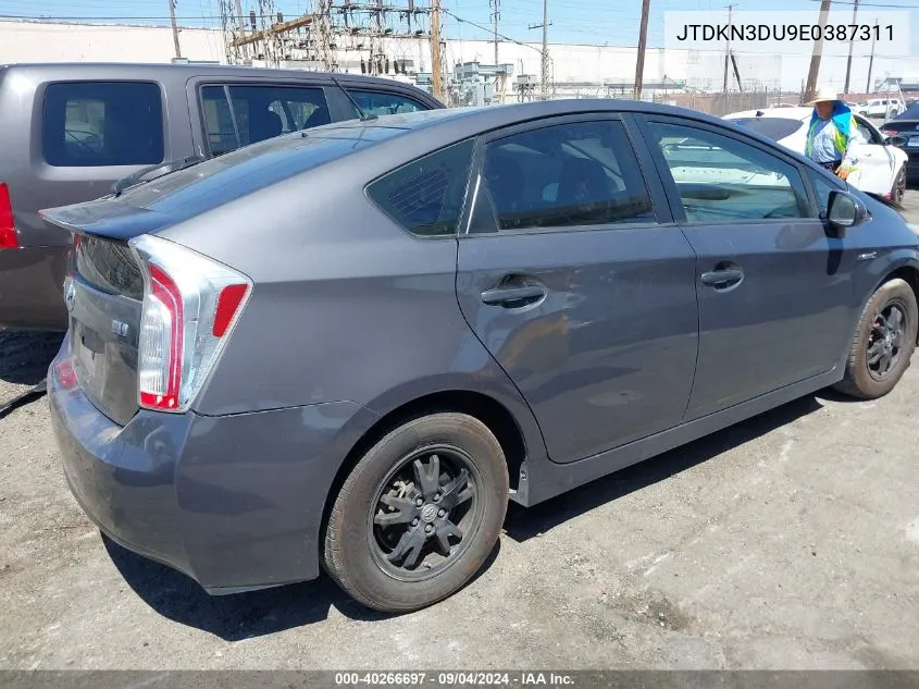 JTDKN3DU9E0387311 2014 Toyota Prius Two