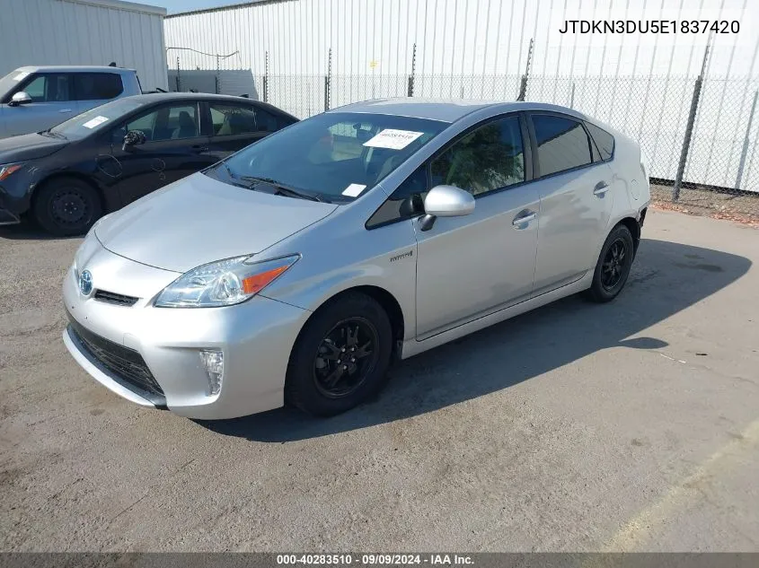 2014 Toyota Prius Three VIN: JTDKN3DU5E1837420 Lot: 40283510