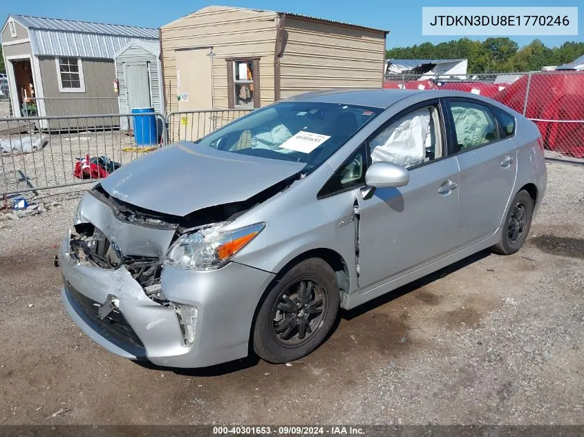 2014 Toyota Prius Two VIN: JTDKN3DU8E1770246 Lot: 40301653