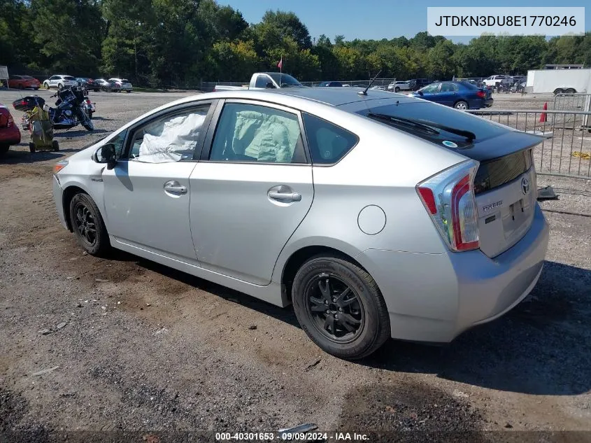 2014 Toyota Prius Two VIN: JTDKN3DU8E1770246 Lot: 40301653