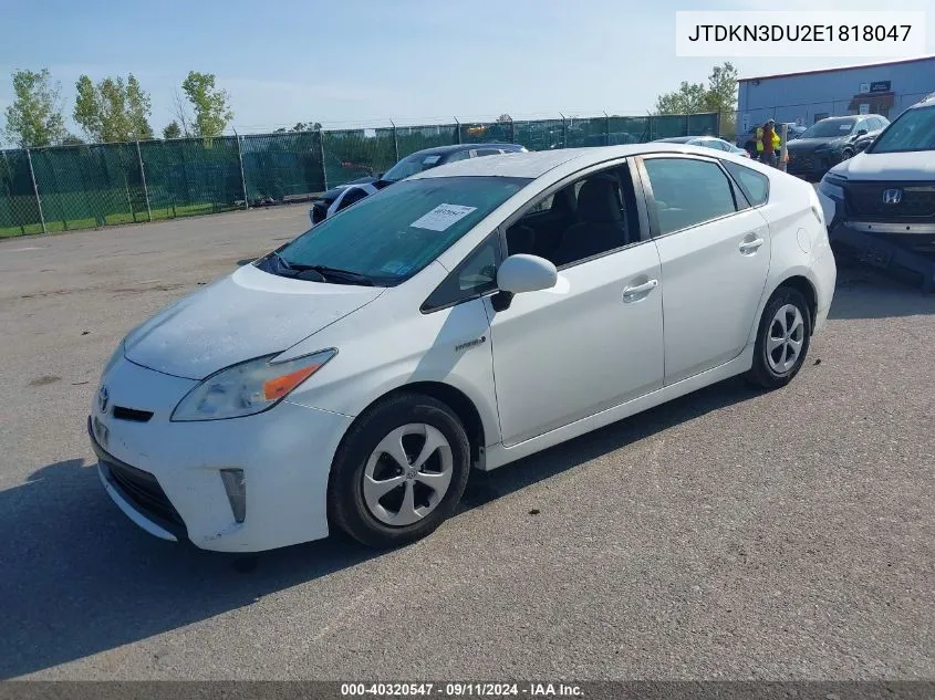 2014 Toyota Prius VIN: JTDKN3DU2E1818047 Lot: 40320547