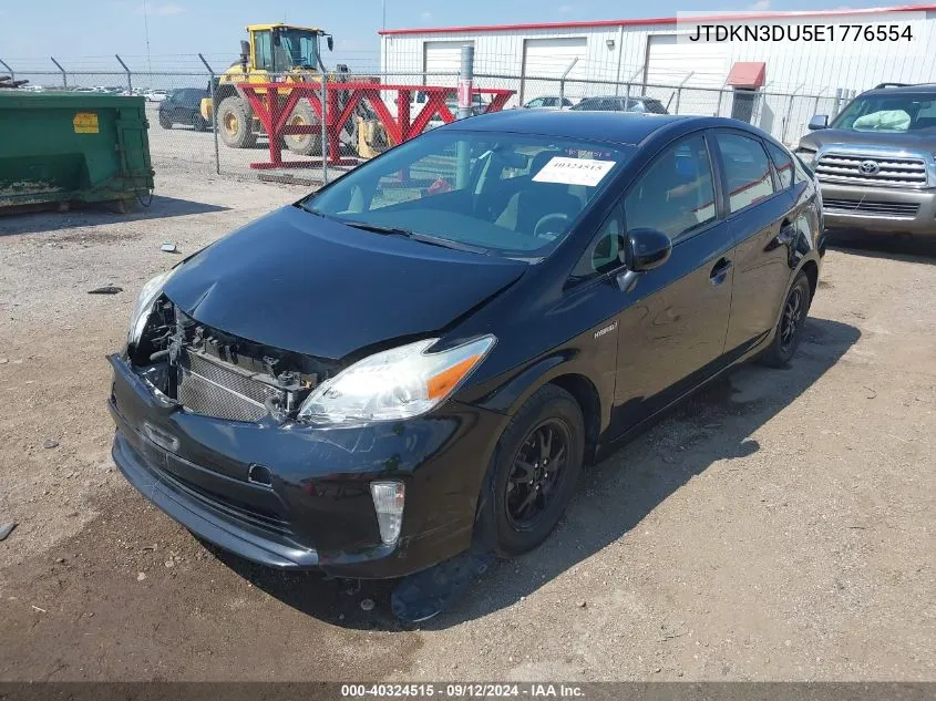 JTDKN3DU5E1776554 2014 Toyota Prius Two