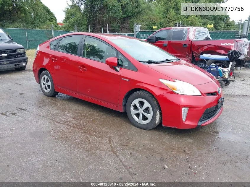 JTDKN3DU9E1770756 2014 Toyota Prius Three