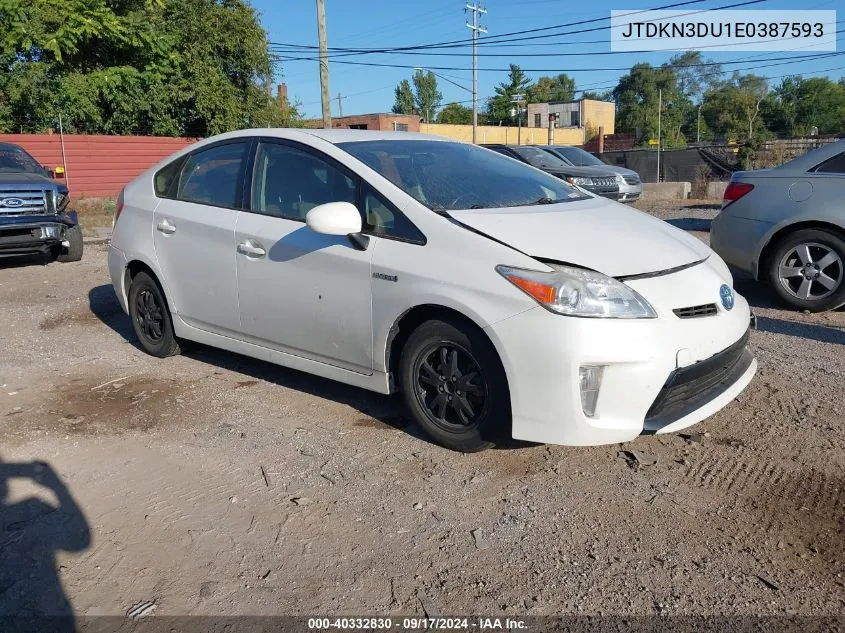 JTDKN3DU1E0387593 2014 Toyota Prius