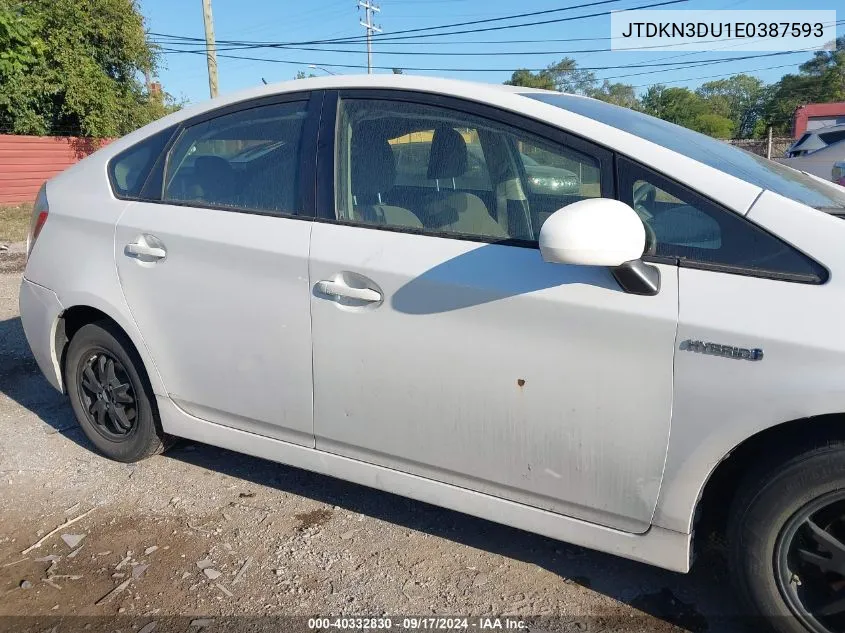 JTDKN3DU1E0387593 2014 Toyota Prius