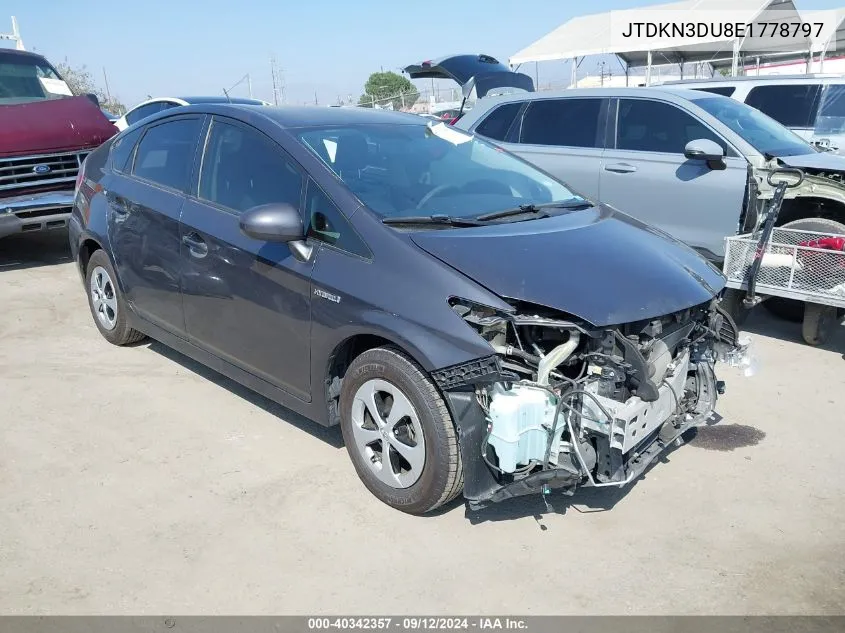 JTDKN3DU8E1778797 2014 Toyota Prius Four