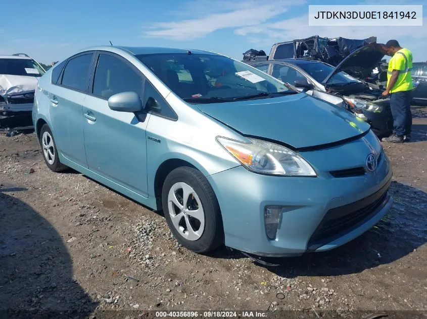 JTDKN3DU0E1841942 2014 Toyota Prius Two