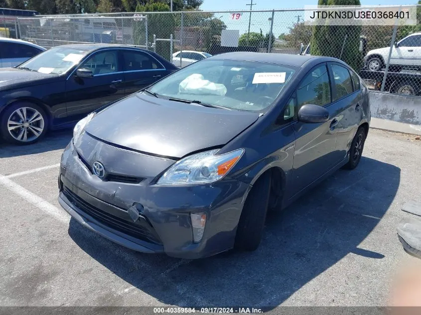 2014 Toyota Prius Two VIN: JTDKN3DU3E0368401 Lot: 40359584