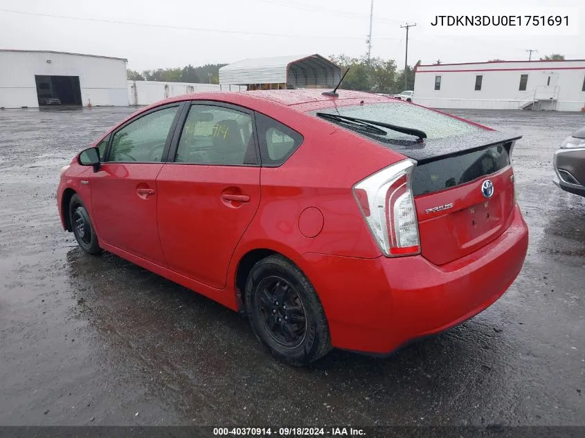 JTDKN3DU0E1751691 2014 Toyota Prius