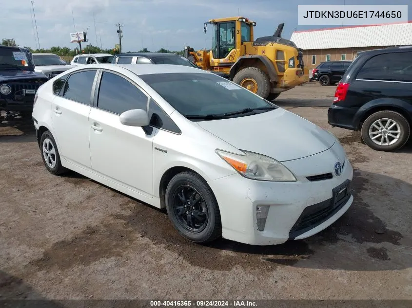 2014 Toyota Prius Four VIN: JTDKN3DU6E1744650 Lot: 40416365