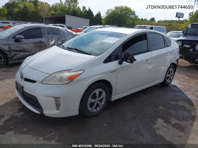 2014 Toyota Prius Four VIN: JTDKN3DU6E1744650 Lot: 40416365