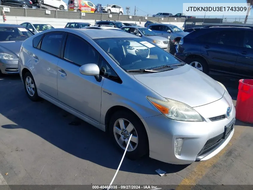 2014 Toyota Prius Two VIN: JTDKN3DU3E1743309 Lot: 40468035