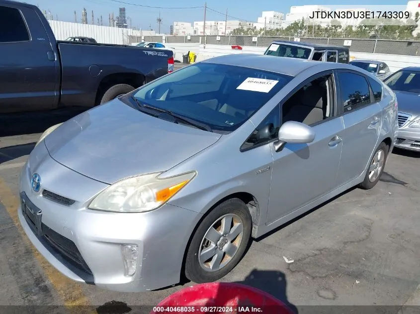 2014 Toyota Prius Two VIN: JTDKN3DU3E1743309 Lot: 40468035