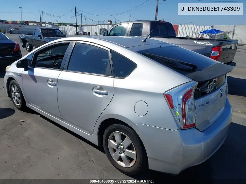 2014 Toyota Prius Two VIN: JTDKN3DU3E1743309 Lot: 40468035