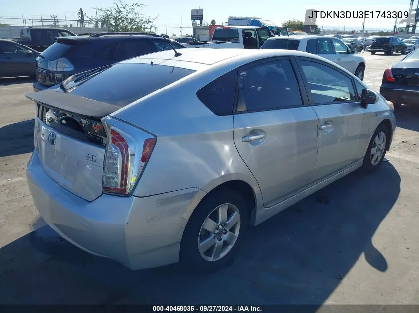 2014 Toyota Prius Two VIN: JTDKN3DU3E1743309 Lot: 40468035