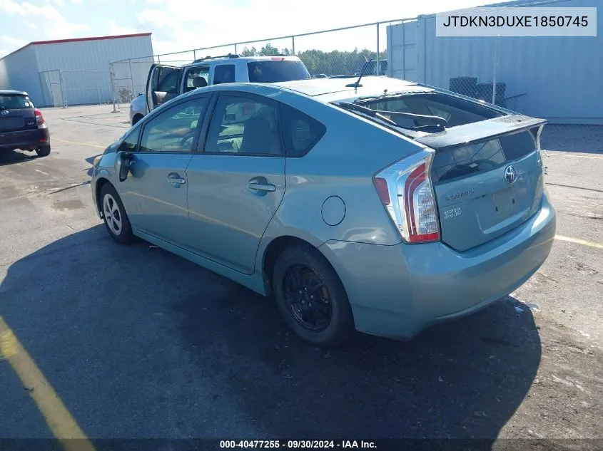 2014 Toyota Prius Three VIN: JTDKN3DUXE1850745 Lot: 40477255