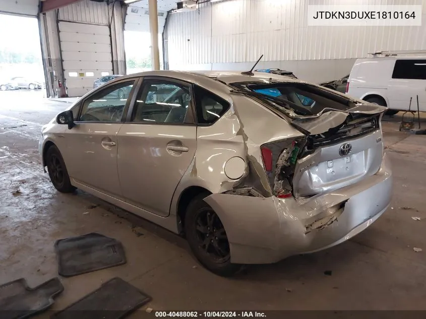 2014 Toyota Prius Three VIN: JTDKN3DUXE1810164 Lot: 40488062