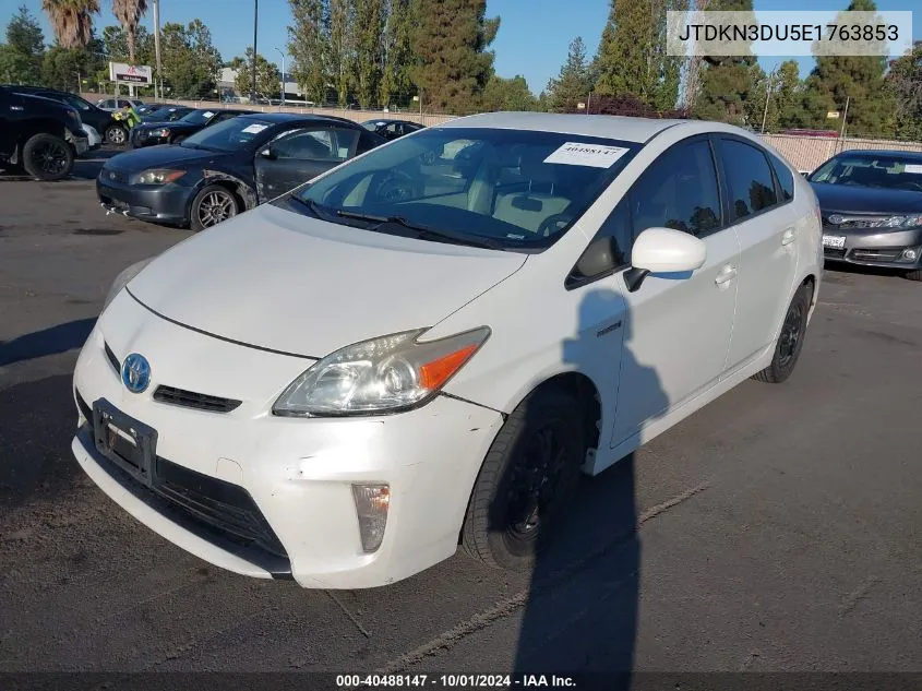 2014 Toyota Prius Three VIN: JTDKN3DU5E1763853 Lot: 40488147