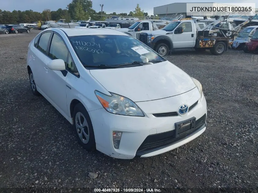 2014 Toyota Prius Two VIN: JTDKN3DU3E1800365 Lot: 40497928