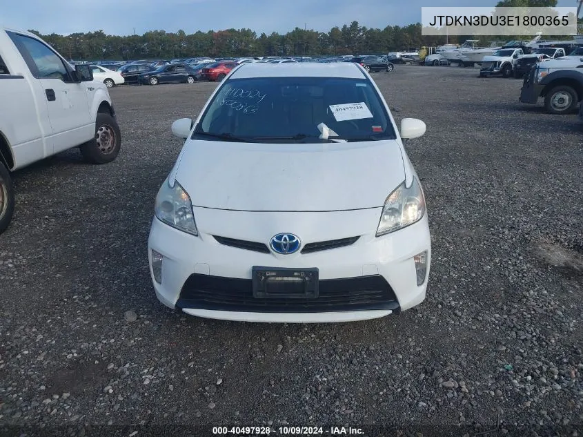 2014 Toyota Prius Two VIN: JTDKN3DU3E1800365 Lot: 40497928