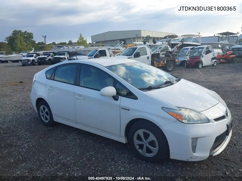 2014 Toyota Prius Two VIN: JTDKN3DU3E1800365 Lot: 40497928