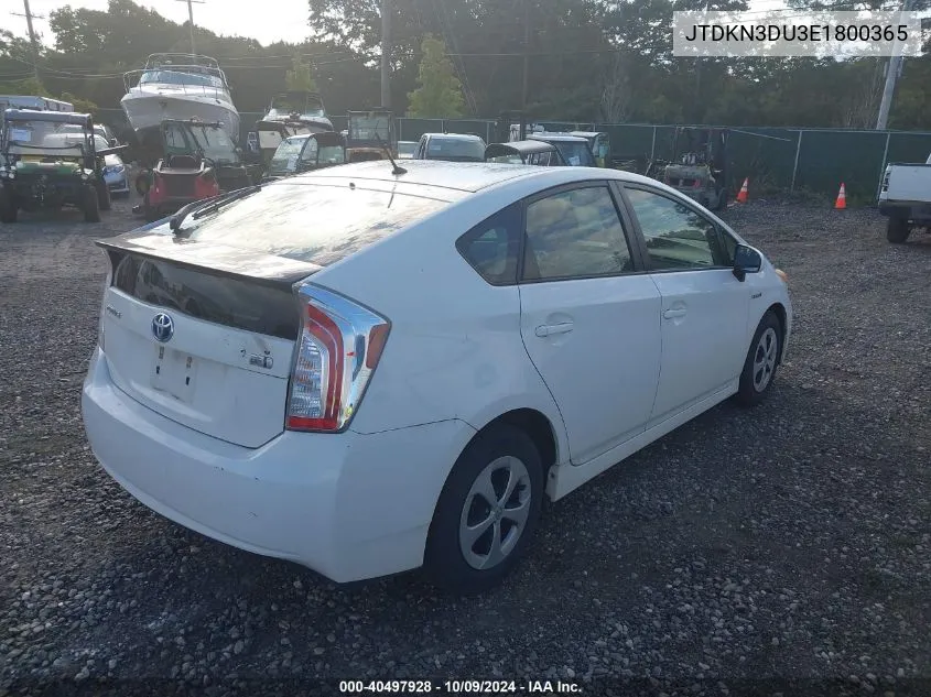 2014 Toyota Prius Two VIN: JTDKN3DU3E1800365 Lot: 40497928