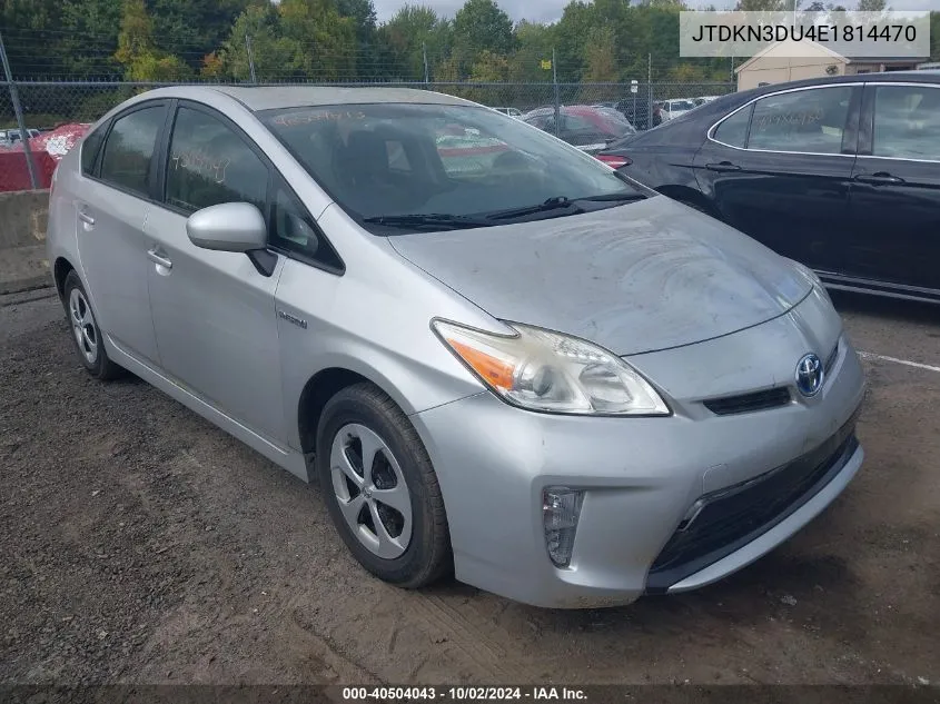 2014 Toyota Prius Two VIN: JTDKN3DU4E1814470 Lot: 40504043