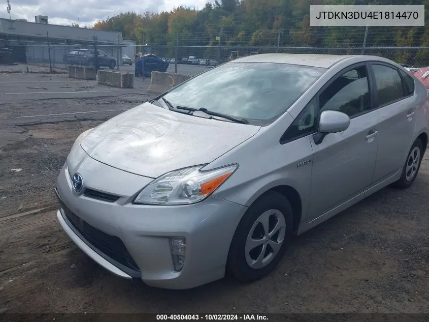 2014 Toyota Prius Two VIN: JTDKN3DU4E1814470 Lot: 40504043