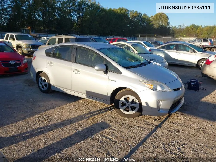 JTDKN3DU2E0385111 2014 Toyota Prius