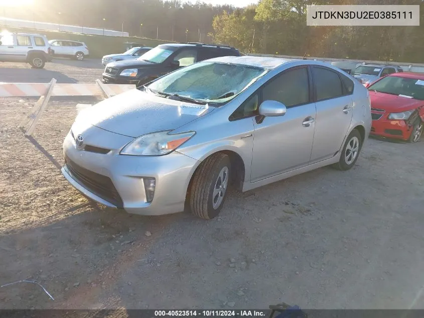 JTDKN3DU2E0385111 2014 Toyota Prius