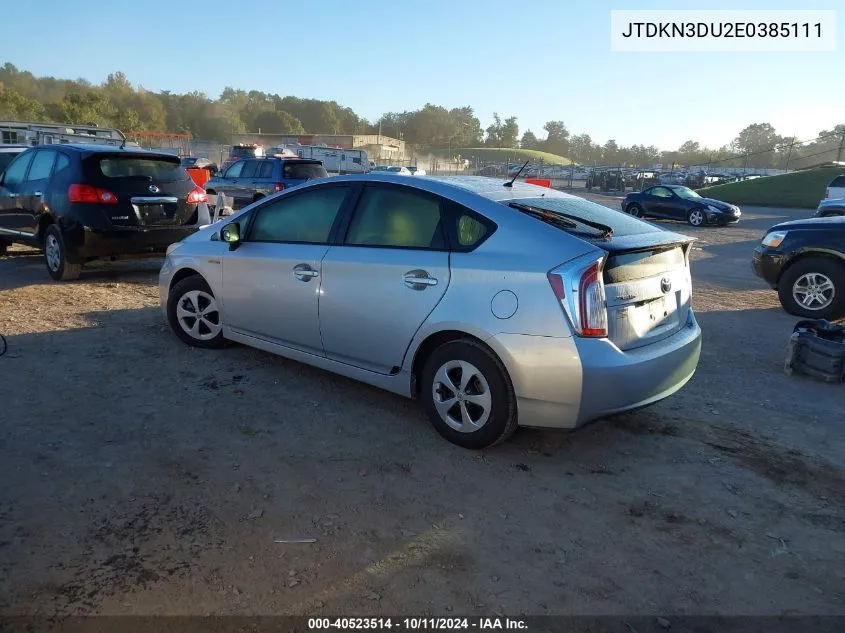 JTDKN3DU2E0385111 2014 Toyota Prius