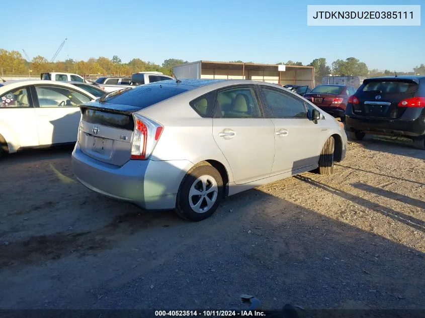 JTDKN3DU2E0385111 2014 Toyota Prius