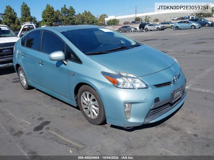 2014 Toyota Prius Plug-In VIN: JTDKN3DP2E3059754 Lot: 40524404