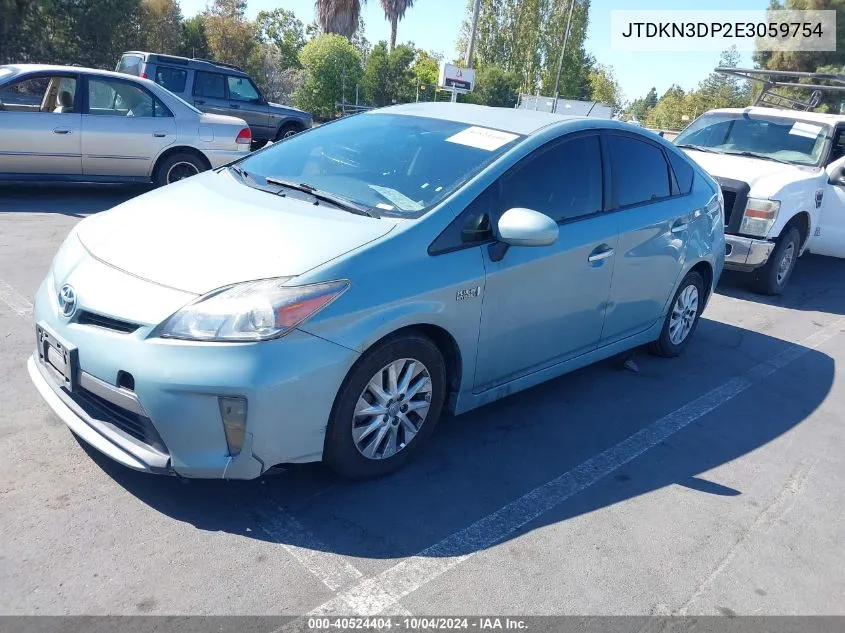 2014 Toyota Prius Plug-In VIN: JTDKN3DP2E3059754 Lot: 40524404