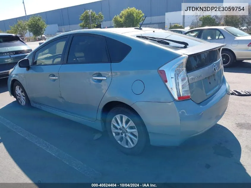 2014 Toyota Prius Plug-In VIN: JTDKN3DP2E3059754 Lot: 40524404