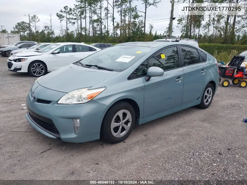 2014 Toyota Prius Two VIN: JTDKN3DUXE1770295 Lot: 40540153