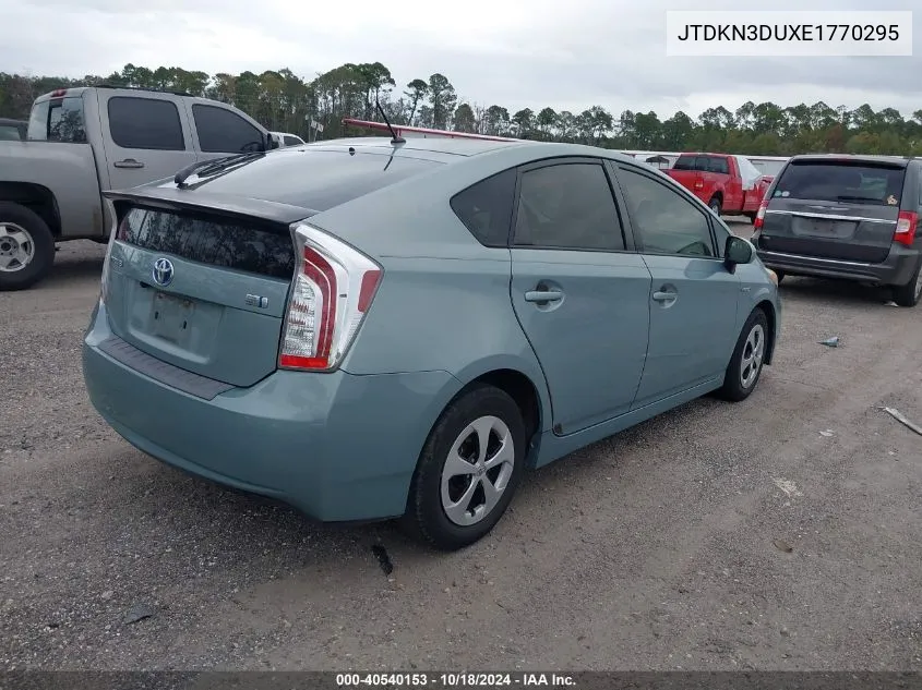 2014 Toyota Prius Two VIN: JTDKN3DUXE1770295 Lot: 40540153