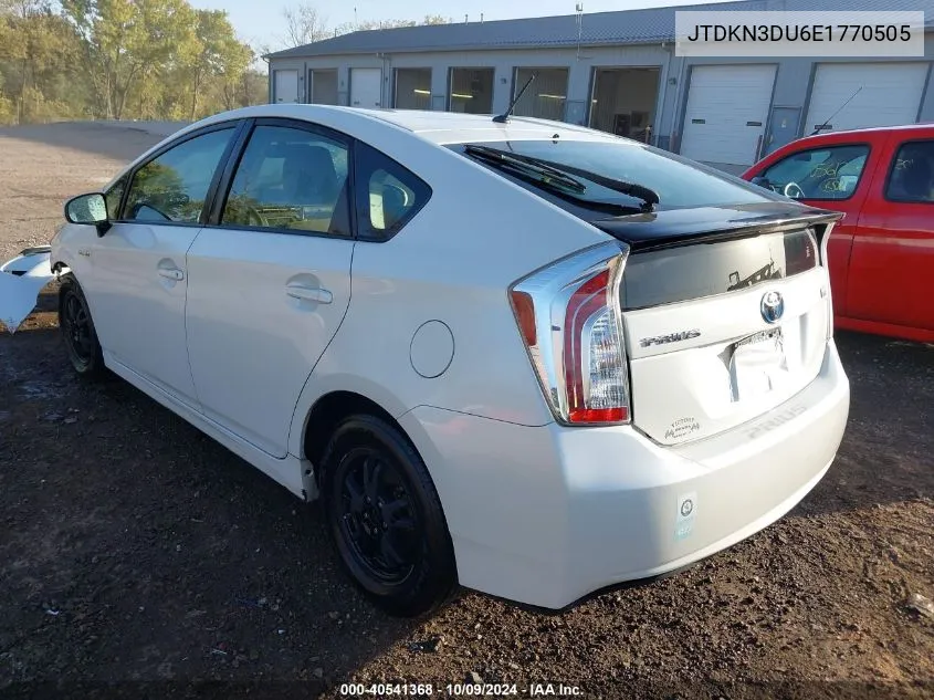 2014 Toyota Prius Two VIN: JTDKN3DU6E1770505 Lot: 40541368