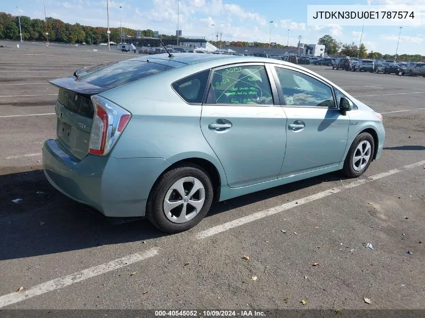 2014 Toyota Prius Two VIN: JTDKN3DU0E1787574 Lot: 40545052