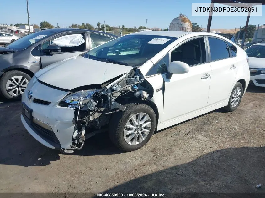 2014 Toyota Prius Plug-In VIN: JTDKN3DP0E3052091 Lot: 40550920