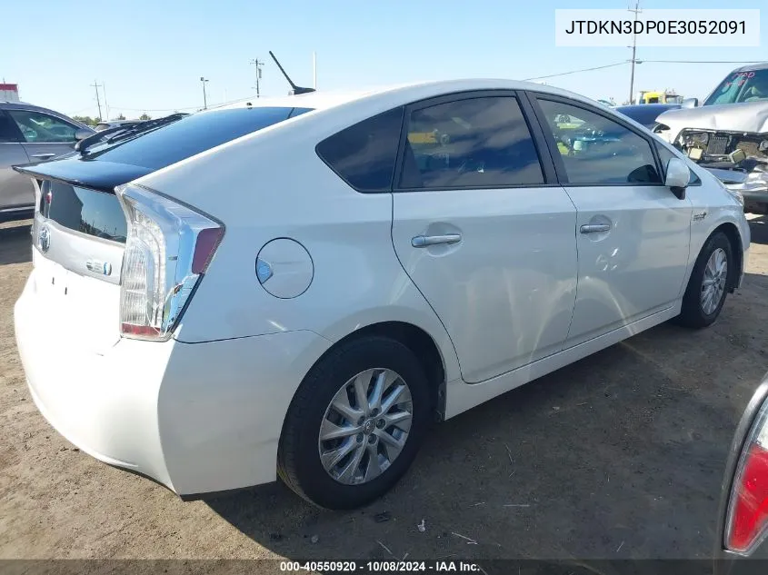 2014 Toyota Prius Plug-In VIN: JTDKN3DP0E3052091 Lot: 40550920