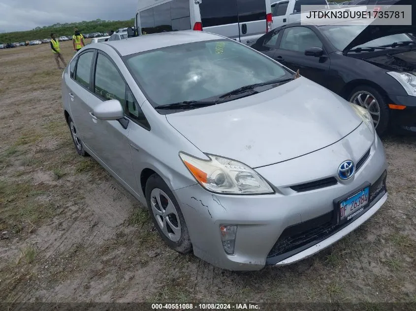 2014 Toyota Prius Two VIN: JTDKN3DU9E1735781 Lot: 40551088