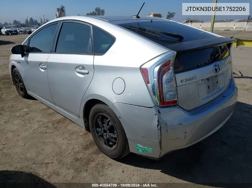 2014 Toyota Prius Three VIN: JTDKN3DU5E1752206 Lot: 40554709